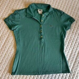 Women's Lacoste Polo in Teal Vintage Size 38 Small/Medium